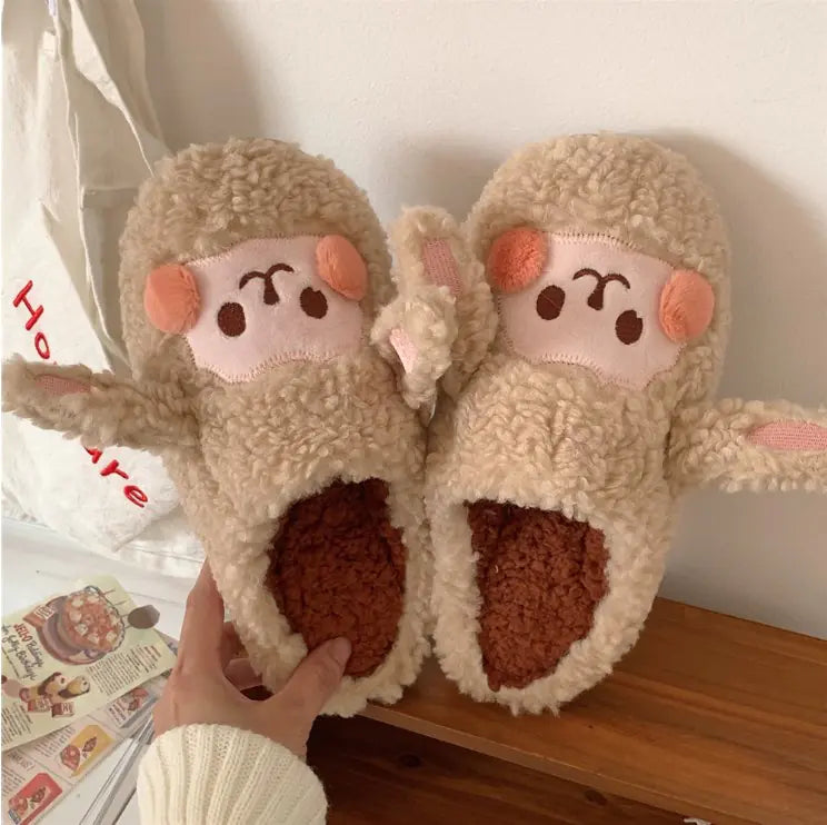 Fashionable Plush Indoor Warm Shoes for Men and Women